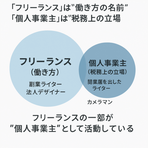 フリーランス　図解